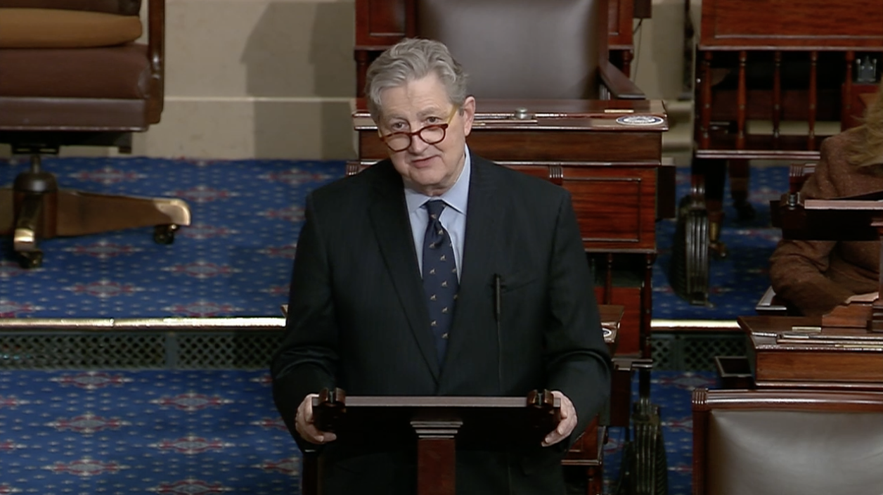 Sen. John Kennedy speaking on the Senate floor